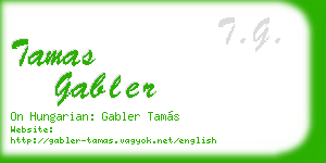 tamas gabler business card